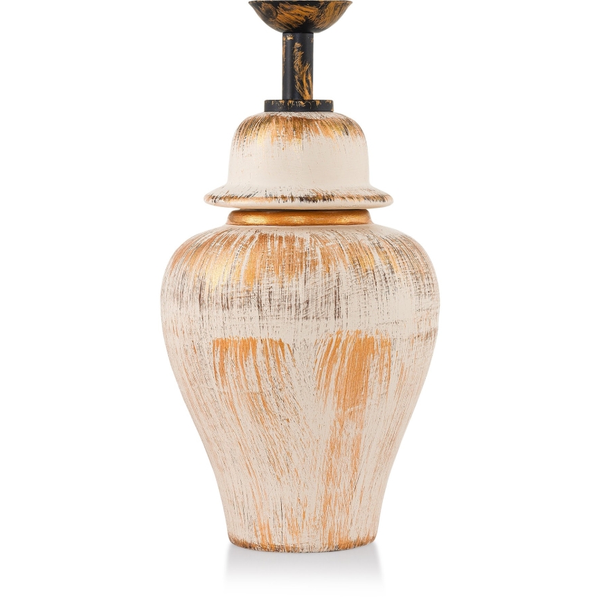 Lampe de table RAMZES 1xE27/40W/230V crème/dorée