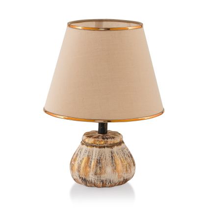 Lampe de table RAMZES 1xE27/40W/230V crème/dorée
