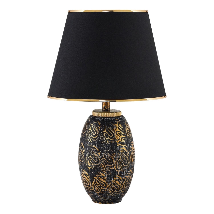 Lampe de table RAMZES 1xE27/40W/230V noire/dorée