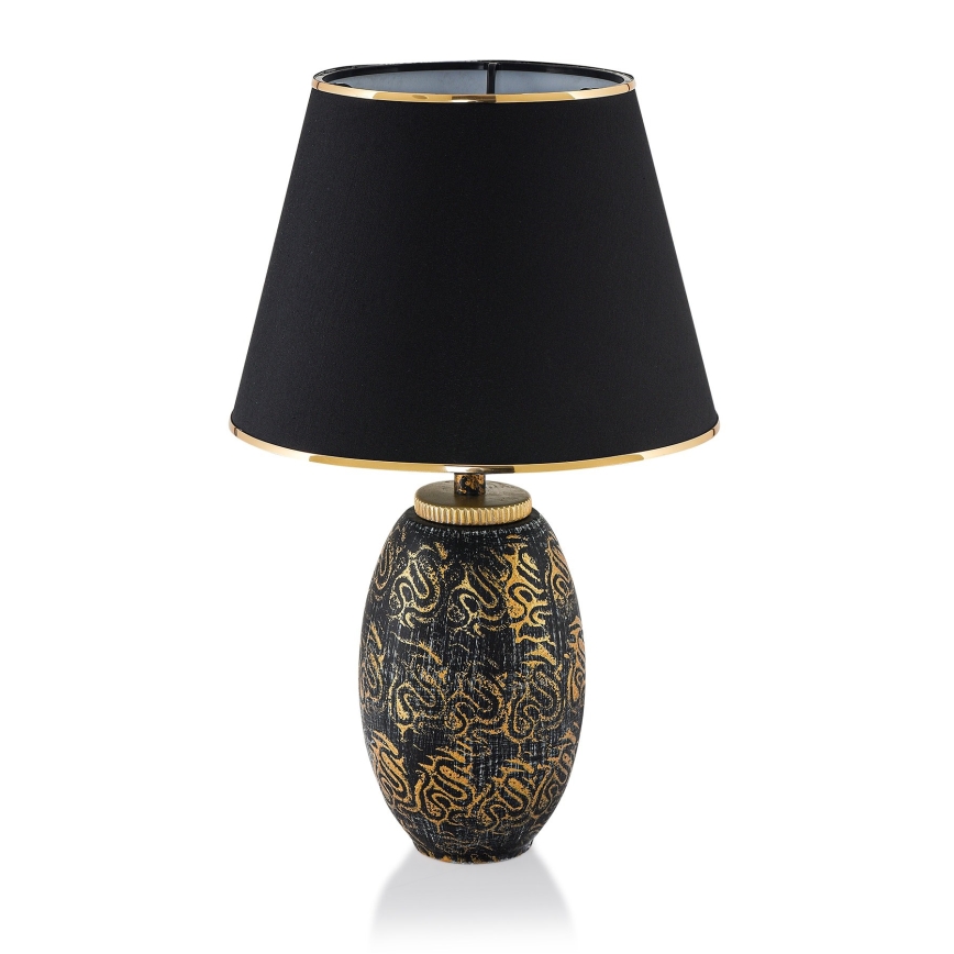 Lampe de table RAMZES 1xE27/40W/230V noire/dorée