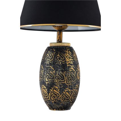 Lampe de table RAMZES 1xE27/40W/230V noire/dorée
