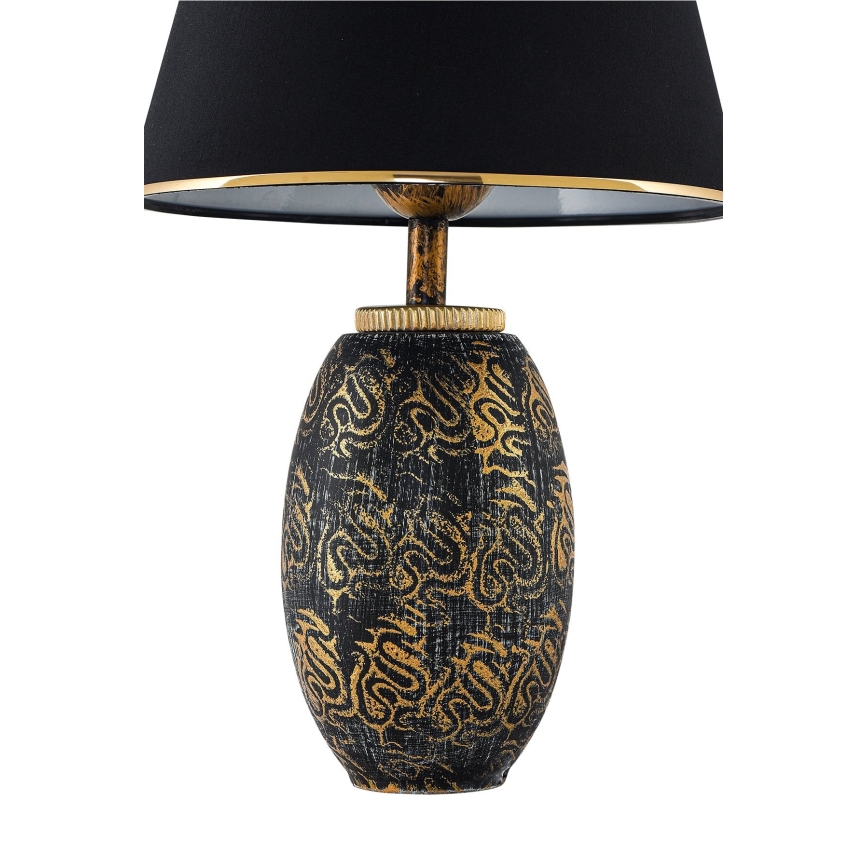 Lampe de table RAMZES 1xE27/40W/230V noire/dorée