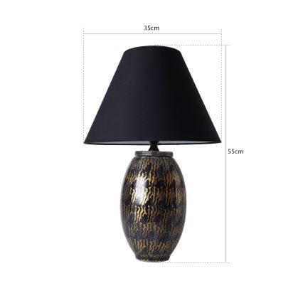 Lampe de table RAMZES 1xE27/40W/230V noire
