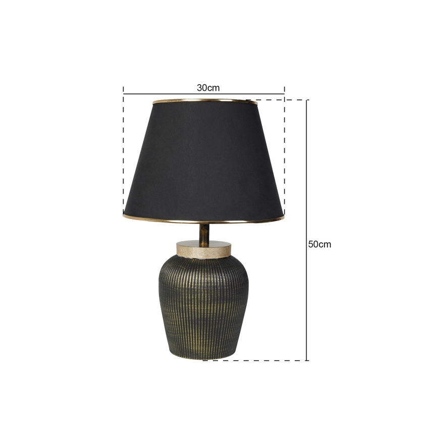 Lampe de table RAMZES 1xE27/40W/230V noire/or