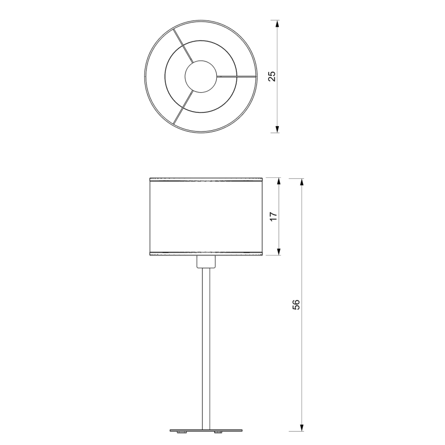 Lampe de table RATTAN 1xE27/60W/230V d. 25 cm rotin