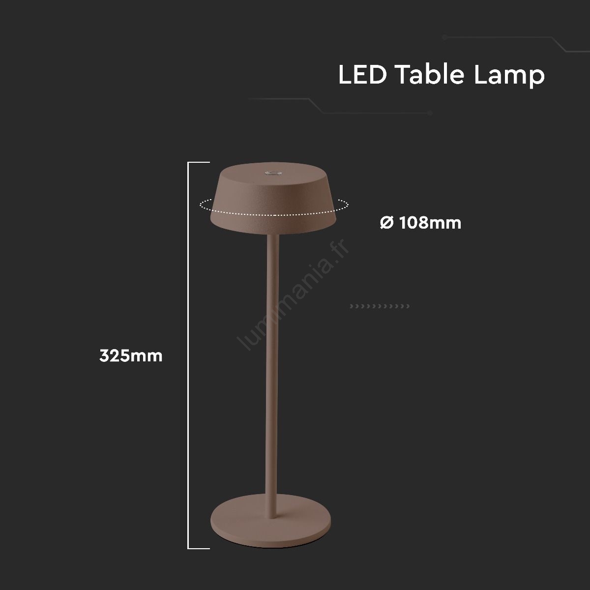 Lampe De Table Rechargeable LED – Modèle Emma - Orange