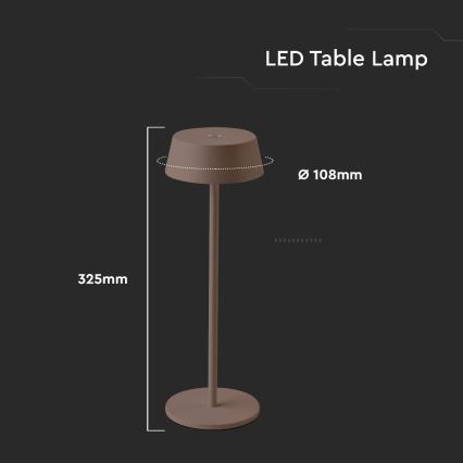 Lampe de table rechargeable à intensité variable d