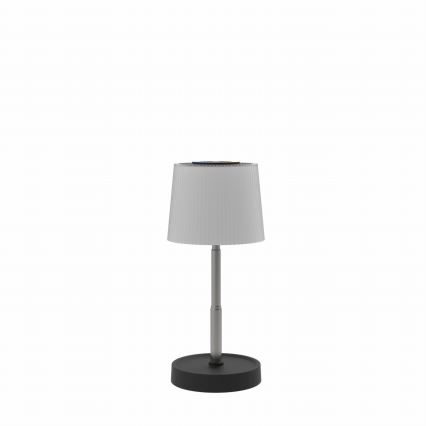 Lampe de table d'extérieur rechargeable LED RGBW tactile et dimmable — 2 W, 5 V, IP44, 1200 mAh — gris