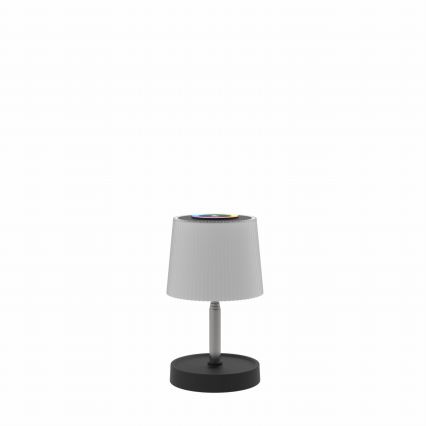 Lampe de table d'extérieur rechargeable LED RGBW tactile et dimmable — 2 W, 5 V, IP44, 1200 mAh — gris