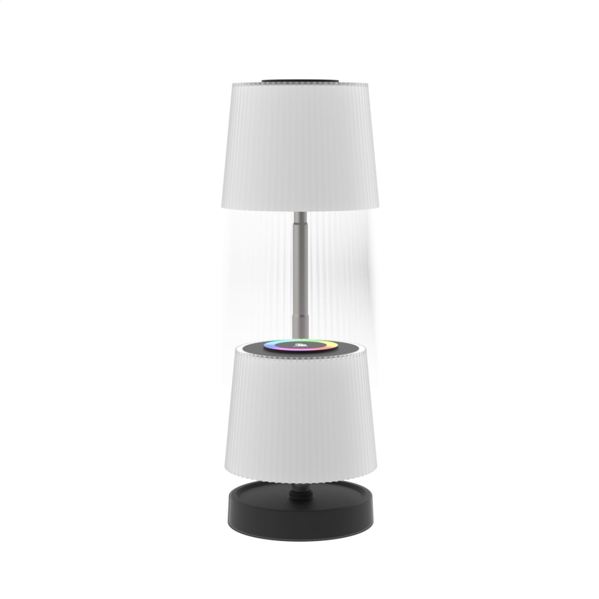 Lampe de table d'extérieur rechargeable LED RGBW tactile et dimmable — 2 W, 5 V, IP44, 1200 mAh — gris