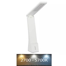 Lampe de table rechargeable LED à intensité variable USB LED/4W/5V 2700K-5700K blanche/dorée