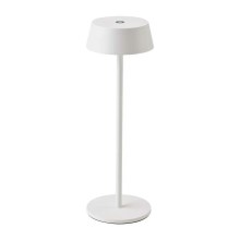 Lampe de table rechargeable tactile à intensité variable d'extérieur LED/2W/5V 4400 mAh IP54 blanche