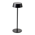 Lampe de table rechargeable tactile à intensité variable d'extérieur LED/2W/5V 4400 mAh IP54 noire