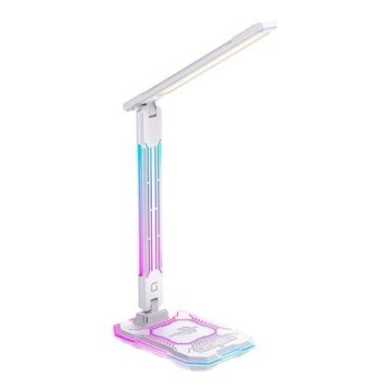 Lampe de table RGB tactile rechargeable et à intensité variable avec charge sans fil LED/7,5W/5V 2700-5300K blanc