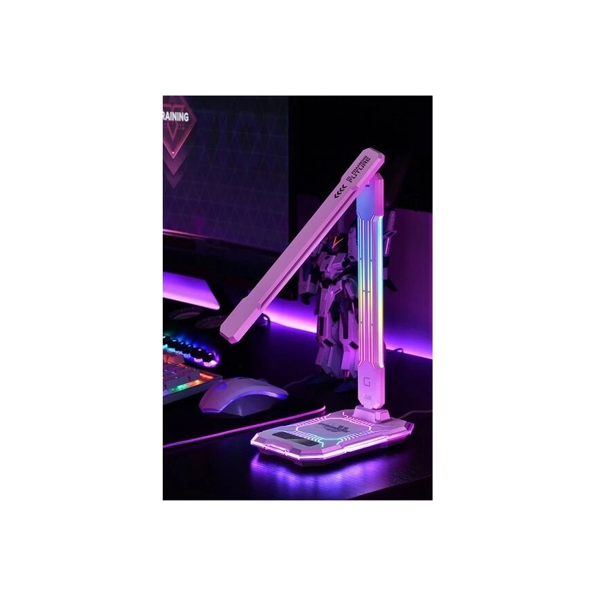 Lampe de table RGB tactile rechargeable et à intensité variable avec charge sans fil LED/7,5W/5V 2700-5300K blanc
