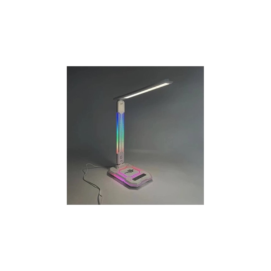 Lampe de table RGB tactile rechargeable et à intensité variable avec charge sans fil LED/7,5W/5V 2700-5300K blanc