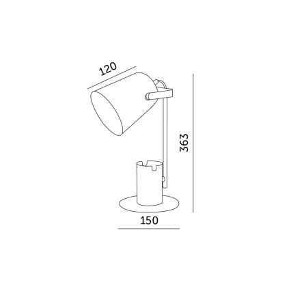 Lampe de table ROLIG 1xE27/25W/230V blanc