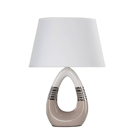 Lampe de table ROMANO 1xE27/60W/230V blanc/beige