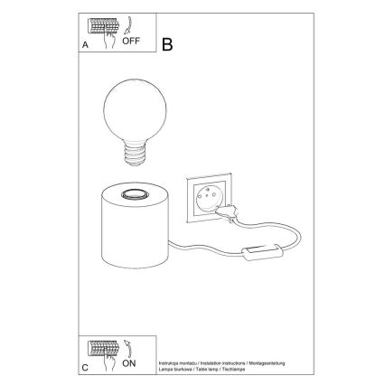 Lampe de table SALGADO 1xE27/60W/230V béton