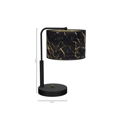 Lampe de table SENSO 1xE27/60W/230V noire