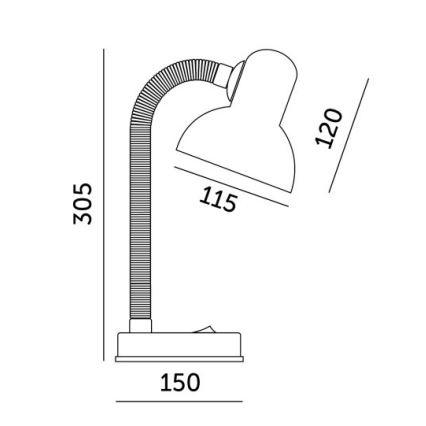 Lampe de table SMIESZEK 1xE27/40W/230V rose