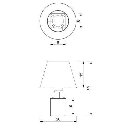 Lampe de table SODER 1xE27/60W/230V