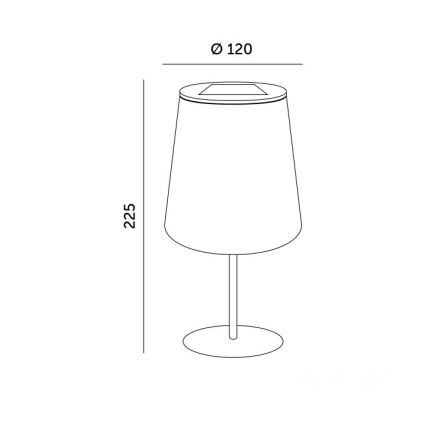 Lampe de table solaire LED LUVETRA LED/1xAA 4000K IP44 200 mAh blanche
