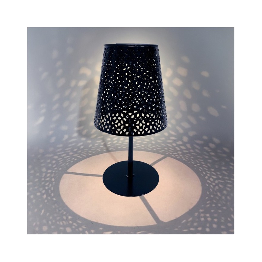 Lampe de table solaire LUVETRA LED/1xAA 4000K IP44 200 mAh noire