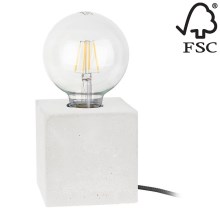 Lampe de table STRONG SQUARE 1xE27/25W/230V béton - certifié FSC