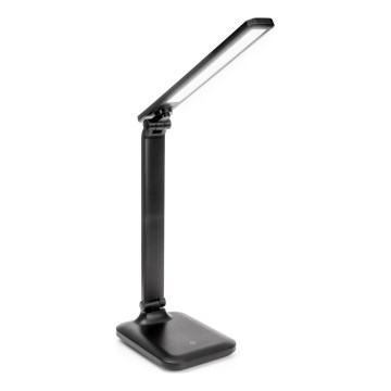 Lampe de table tactile à intensité variable avec charge sans fil et Port USB REMUS LED/5W/230V noir