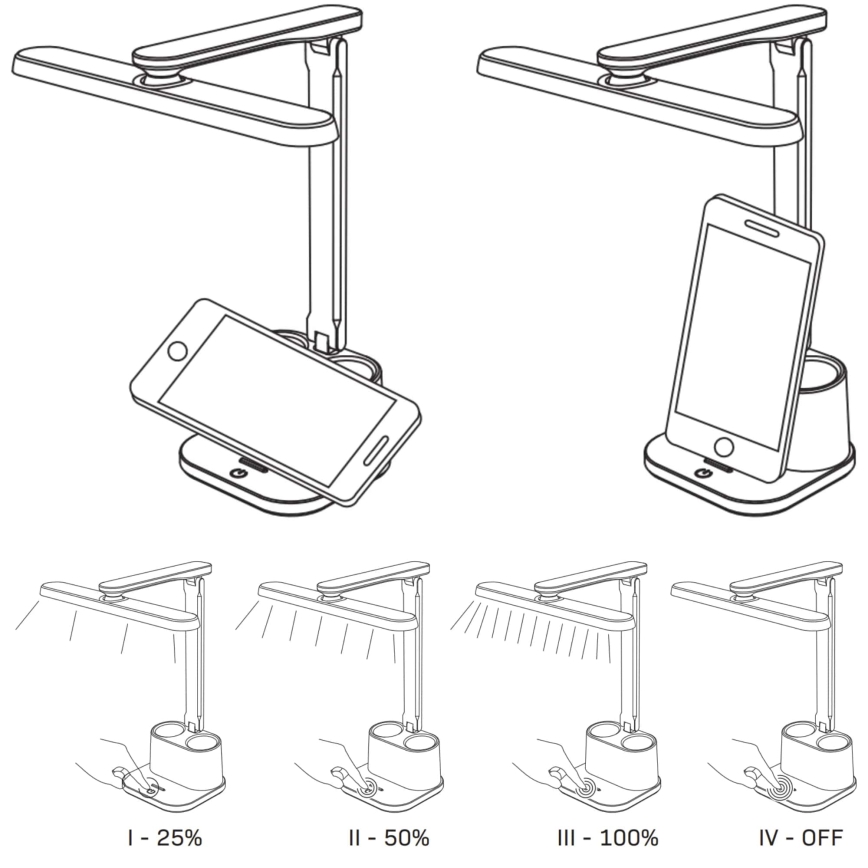 Lampe de table tactile à intensité variable BARI LED/6W/230V noir