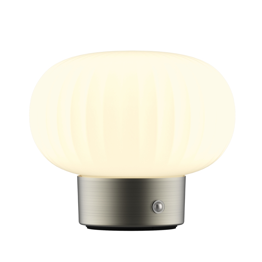 Lampe de table tactile à intensité variable LATTE LED/1,8W/5V USB 2000 mAh chrome mat/blanc