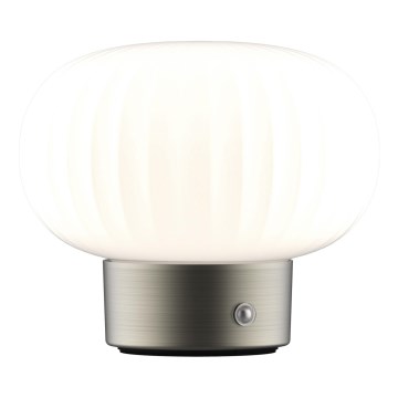 Lampe de table tactile à intensité variable LATTE LED/1,8W/5V USB 2000 mAh chrome mat/blanc