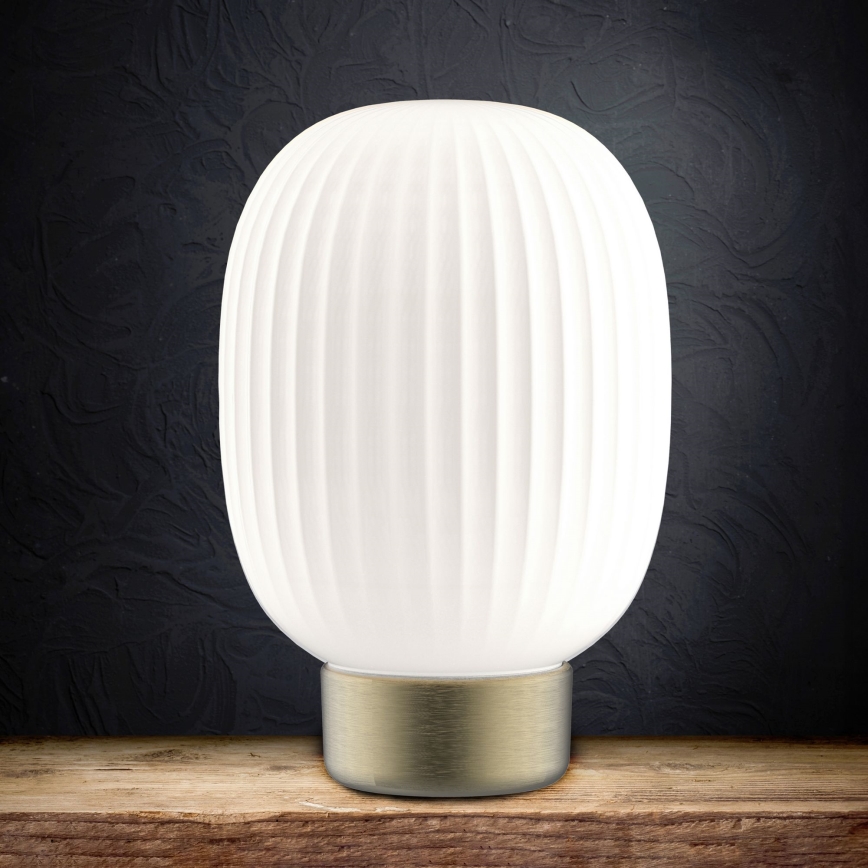 Lampe de table tactile à intensité variable LATTE LED/1,8W/5V USB 2000 mAh doré/blanc