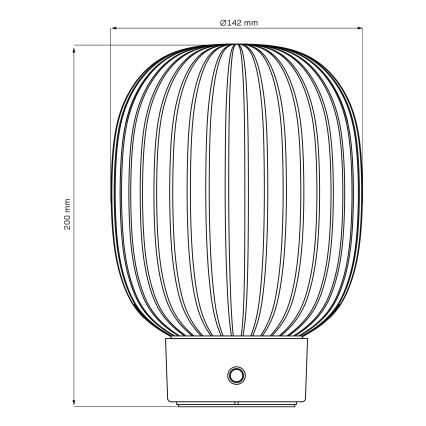 Lampe de table tactile à intensité variable LATTE LED/1,8W/5V USB 2000 mAh doré/blanc