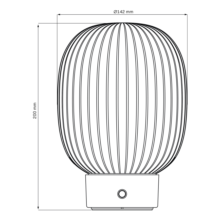 Lampe de table tactile à intensité variable LATTE LED/1,8W/5V USB 2000 mAh doré/blanc