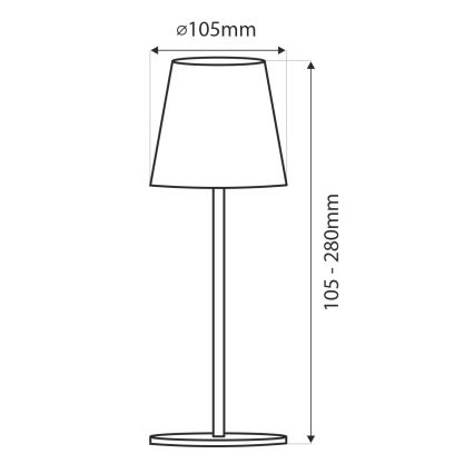 Lampe de table tactile à intensité variable LED/3W/5V USB 800 mAh blanc