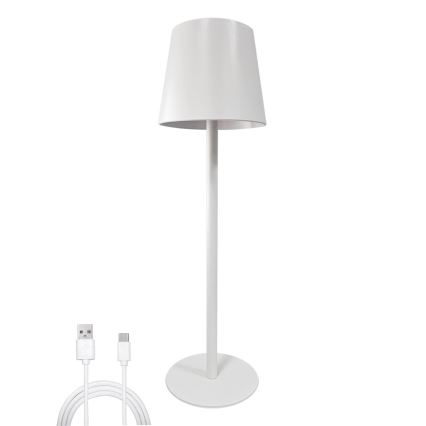 Lampe de table tactile à intensité variable LED/5W/5V USB 1200 mAh blanc