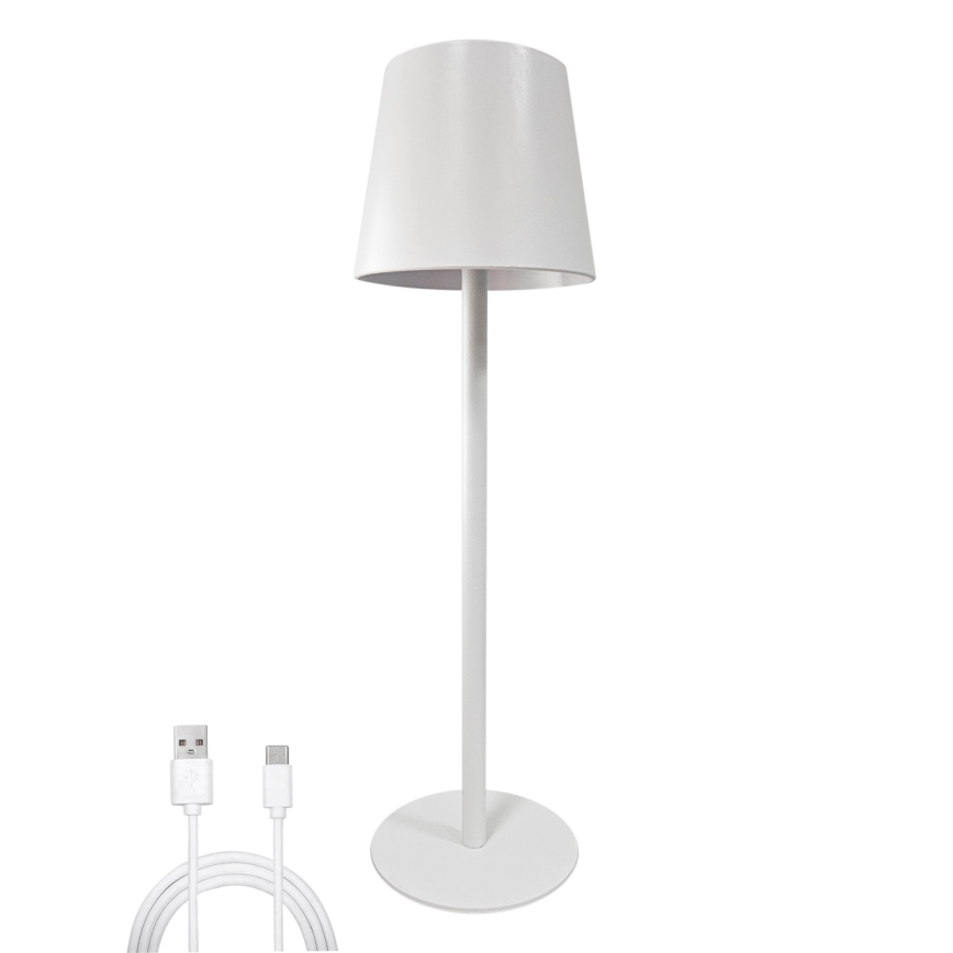 Lampe de table tactile à intensité variable LED/5W/5V USB 1200 mAh blanc