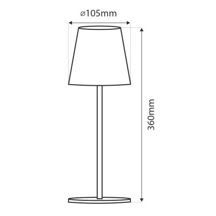 Lampe de table tactile à intensité variable LED/5W/5V USB 1200 mAh blanc