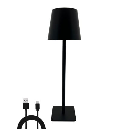 Lampe de table tactile à intensité variable LED/5W/5V USB 1200 mAh noir