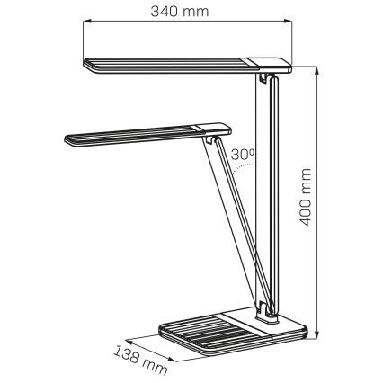 Lampe de table tactile à intensité variable PRESTIGE LED/12W/230V 2700/4000K/6500K noir