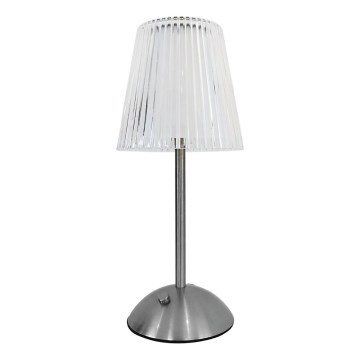 Lampe de table tactile à intensité variable rechargeable ELBA LED/1,6W/800 mAh chrome mat/transparent