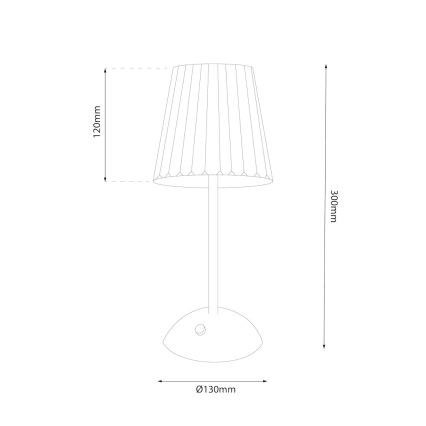 Lampe de table tactile à intensité variable rechargeable ELBA LED/1,6W/800 mAh chrome mat/transparent