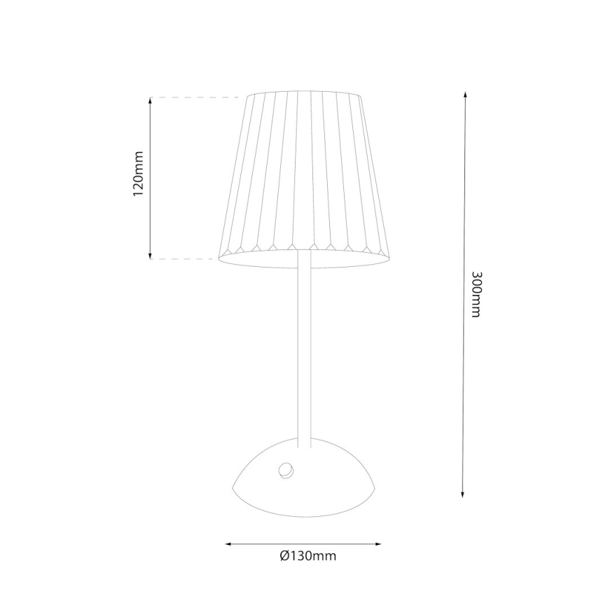 Lampe de table tactile à intensité variable rechargeable ELBA LED/1,6W/800 mAh 3000/4000/6000K doré/transparent