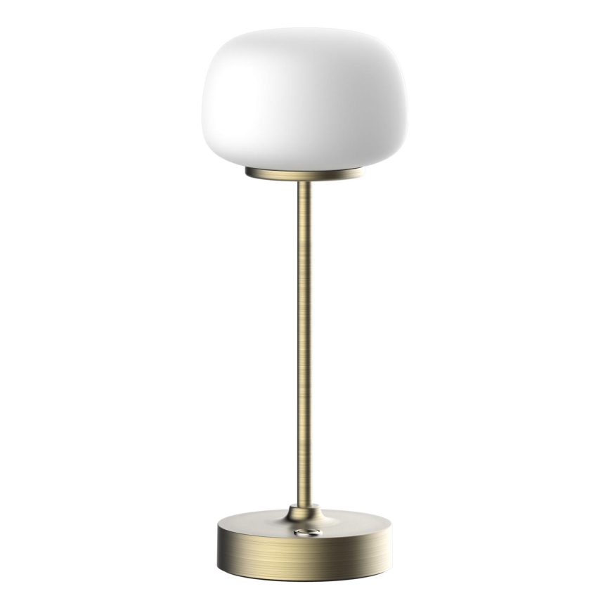 Lampe de table tactile à intensité variable RIMINI LED/2W/5V USB 2000 mAh doré/blanc