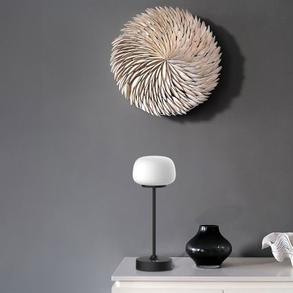 Lampe de table tactile à intensité variable RIMINI LED/2W/5V USB 2000 mAh noir/blanc