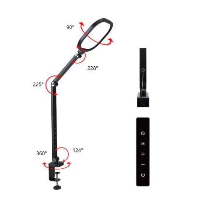 Lampe de table tactile flexible à intensité variable POINTIQ LED/15W/230V 3000-6500K CRI 96 noir