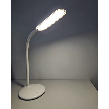 Lampe de table tactile flexible à intensité variable LED/6W/5V USB 1200 mAh blanc