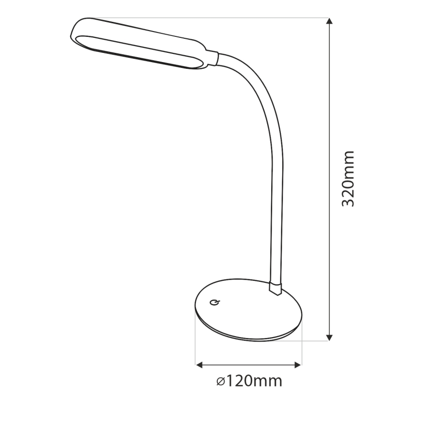 Lampe de table tactile flexible à intensité variable LED/6W/5V USB 1200 mAh blanc
